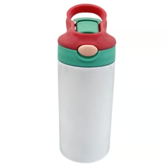 Insulated Kids Stainless Steel Sippy Cup Tumbler 12-Oz - Red-Green - Picture 1 of 2